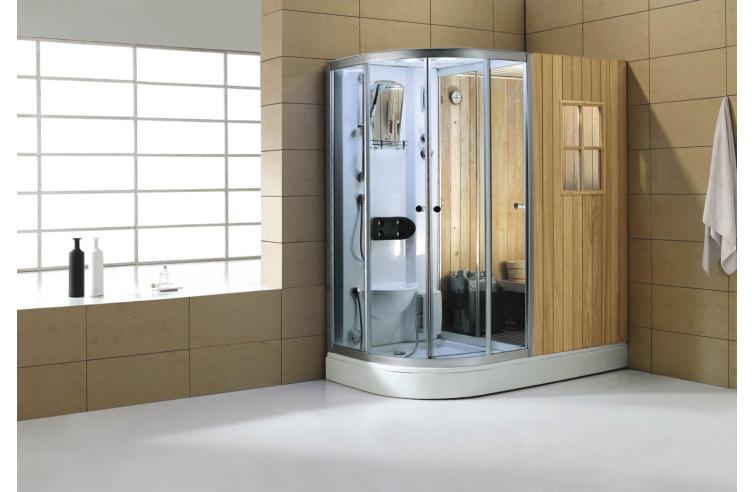 Sauna seca + sauna húmeda con ducha AS-001